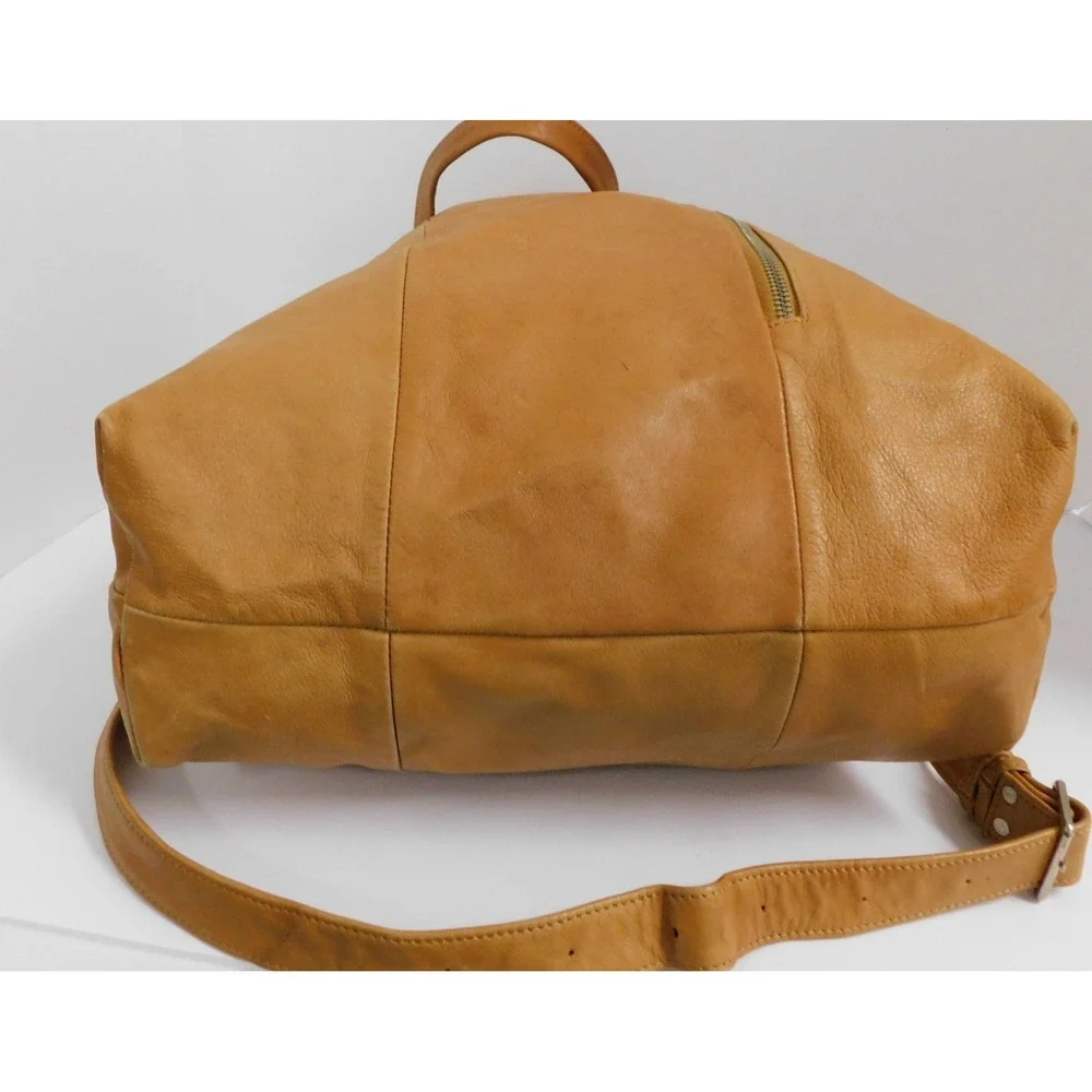 LUMI Large Shopping Tote Bag Women's Tan‎ Leather